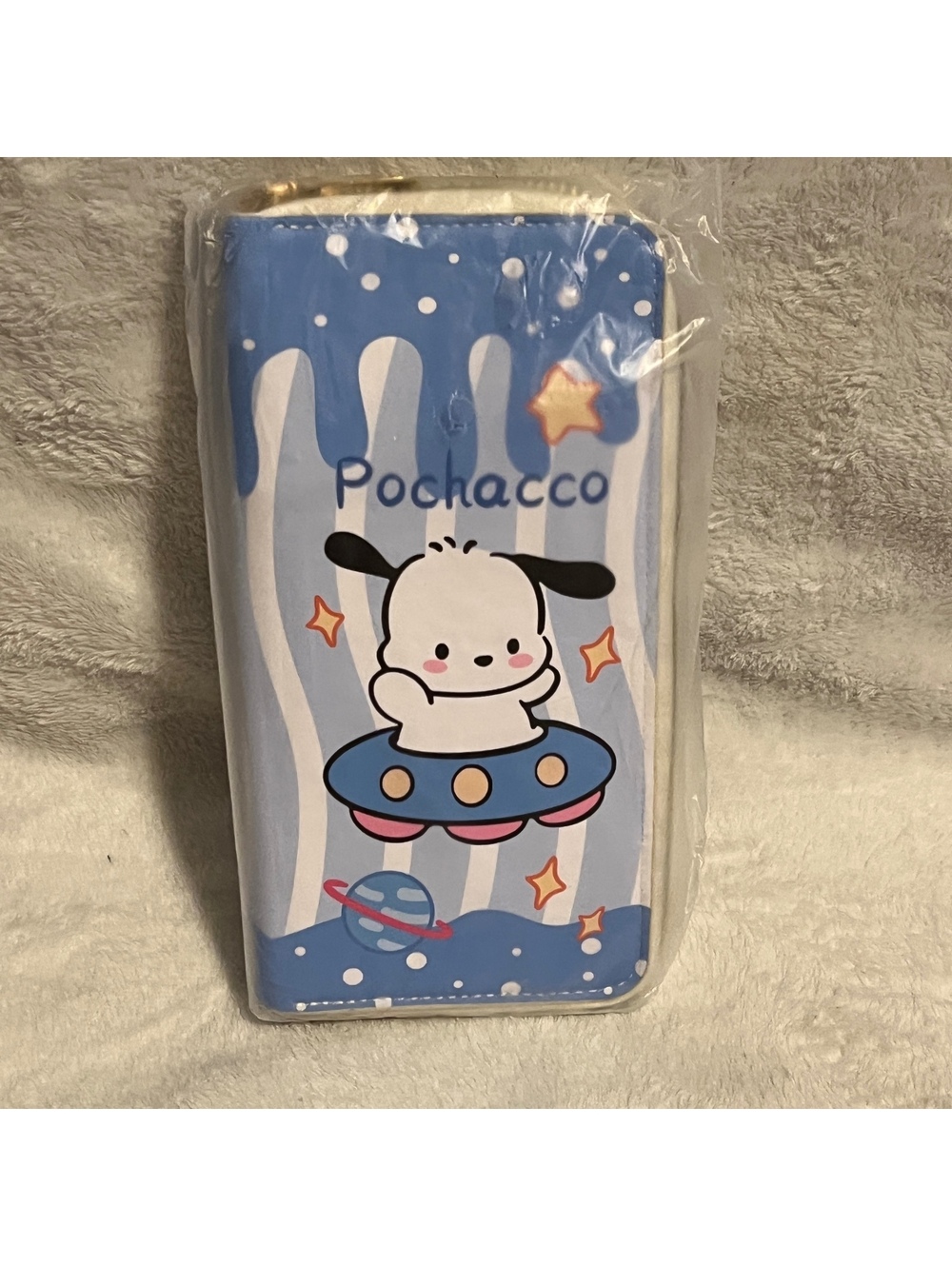 Pochacco blue zip wallet